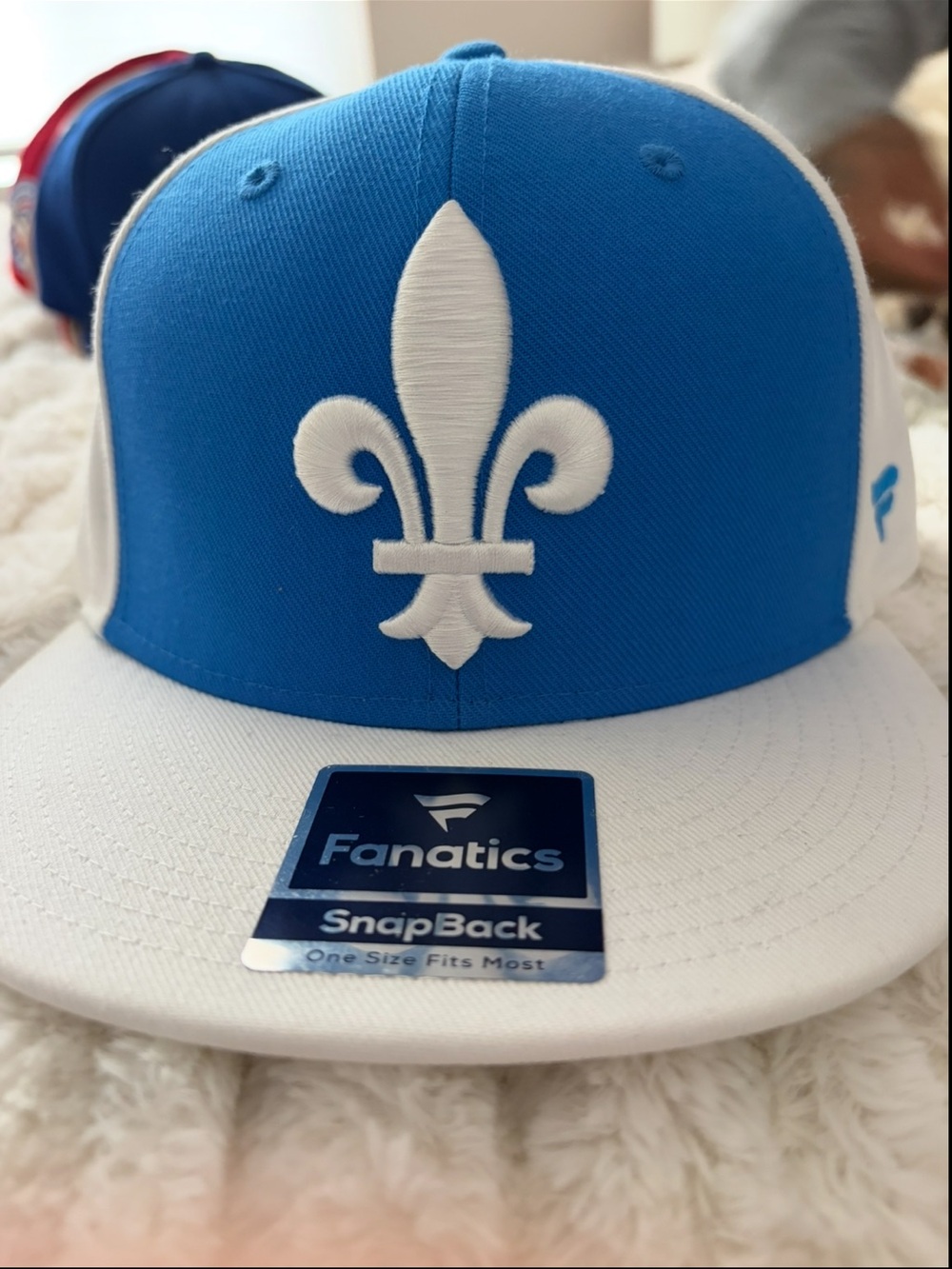 Fanatics Blue and White Fleur-de-Lis Snapback Hat